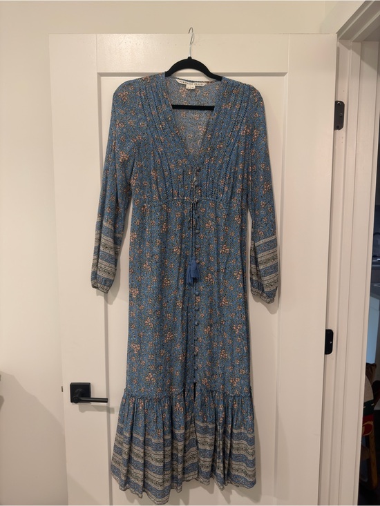 Veronica Beard Dresses & Skirts - Veronica Beard Blue Floral Maxi Dress with Tassel Waist